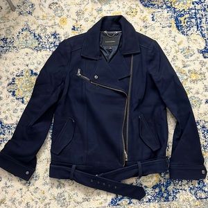 Banana Republic navy blue Moto lined jacket